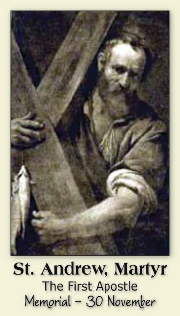 ST. ANDREW PRAYER CARD